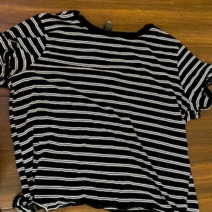 90s Blue and white striped tee wild fable